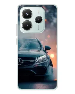 Чохол для Xiaomi Redmi Note 14 5G з картинкою «Mercedes — нічне місто»
