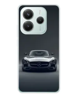Чохол для Xiaomi Redmi Note 14 5G з картинкою «Mercedes на чорному»
