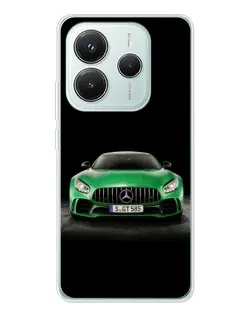 Чохол для Xiaomi Redmi Note 14 5G з картинкою «Mercedes — неоновий лого»