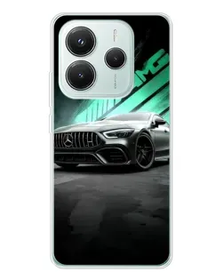 Чохол для Xiaomi Redmi Note 14 5G з картинкою «Темний Mercedes AMG»