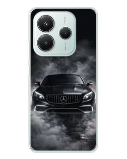 Чохол для Xiaomi Redmi Note 14 5G з картинкою «Mercedes у диму»