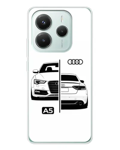 Чохол для Xiaomi Redmi Note 14 5G з картинкою «Audi — контрастний дизайн»