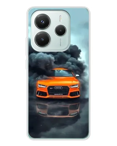 Чохол для Xiaomi Redmi Note 14 5G з картинкою «Audi у хмарах диму»