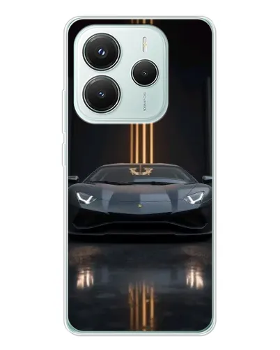 Чехол для Xiaomi Redmi Note 14 5G с картинкой «Lamborghini золотые линии» Чехол для Xiaomi Redmi Note 14 5G с картинкой «Lamborghini золотые линии»