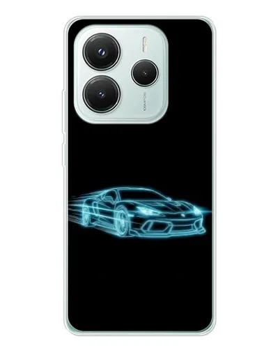 Чехол для Xiaomi Redmi Note 14 5G с картинкой «Неоновый контур Lamborghini» Чехол для Xiaomi Redmi Note 14 5G с картинкой «Неоновый контур Lamborghini»