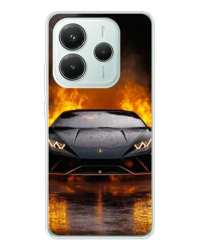 Чехол для Xiaomi Redmi Note 14 5G с картинкой «Lamborghini в огне» Чехол для Xiaomi Redmi Note 14 5G с картинкой «Lamborghini в огне»