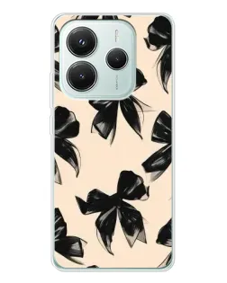 Чохол для Xiaomi Redmi Note 14 5G з картинкою «Патерн чорні банти» Чохол для Xiaomi Redmi Note 14 5G з картинкою «Патерн чорні банти»