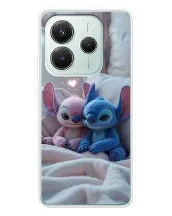 Чохол для Xiaomi Redmi Note 14 5G з картинкою «Плюшеві Стіч Ангел»