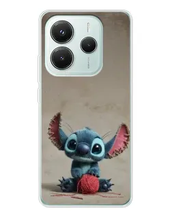Чохол для Xiaomi Redmi Note 14 5G з картинкою «Стіч на чоричневому фоні»