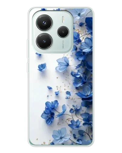 Чехол для Xiaomi Redmi Note 14 5G с картинкой «Голубой цветочный каскад» Чехол для Xiaomi Redmi Note 14 5G с картинкой «Голубой цветочный каскад»