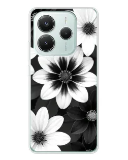 Чехол для Xiaomi Redmi Note 14 5G с картинкой «Монохромные астры» Чехол для Xiaomi Redmi Note 14 5G с картинкой «Монохромные астры»