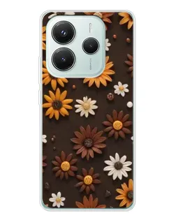 Чехол для Xiaomi Redmi Note 14 5G с картинкой «Узор из маленьких подсолнухов» Чехол для Xiaomi Redmi Note 14 5G с картинкой «Узор из маленьких подсолнухов»