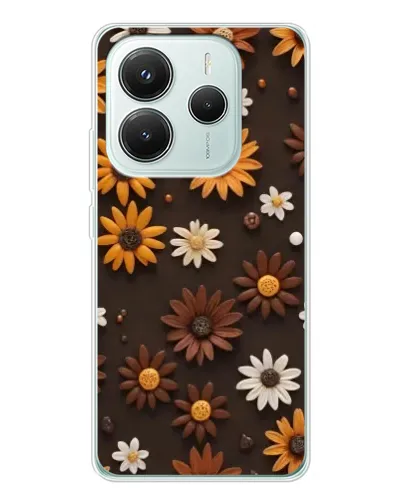 Чехол для Xiaomi Redmi Note 14 5G с картинкой «Узор из маленьких подсолнухов» Чехол для Xiaomi Redmi Note 14 5G с картинкой «Узор из маленьких подсолнухов»