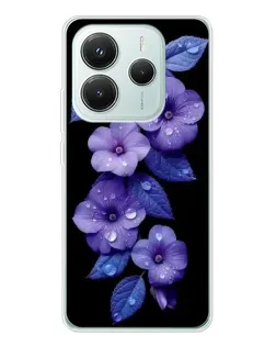 Чехол для Xiaomi Redmi Note 14 5G с картинкой «Фиолетовые цветы с росою» Чехол для Xiaomi Redmi Note 14 5G с картинкой «Фиолетовые цветы с росою»