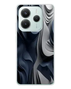Чохол для Xiaomi Redmi Note 14 5G з картинкою «Об'ємні сині складки» Чохол для Xiaomi Redmi Note 14 5G з картинкою «Об'ємні сині складки»