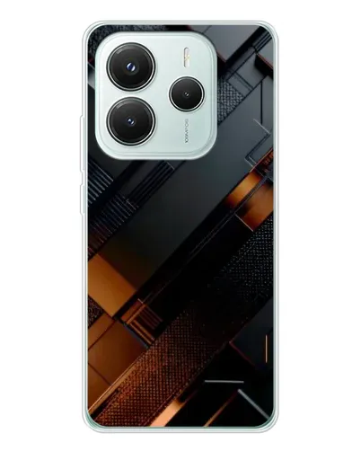 Чохол для Xiaomi Redmi Note 14 5G з картинкою «Чорні геометричні блоки» Чохол для Xiaomi Redmi Note 14 5G з картинкою «Чорні геометричні блоки»