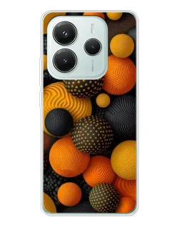Чохол для Xiaomi Redmi Note 14 5G з картинкою «Об'ємні помаранчеві сфери» Чохол для Xiaomi Redmi Note 14 5G з картинкою «Об'ємні помаранчеві сфери»