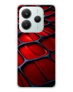Чохол для Xiaomi Redmi Note 14 5G з картинкою «Червона глянцева сітка» Чохол для Xiaomi Redmi Note 14 5G з картинкою «Червона глянцева сітка»