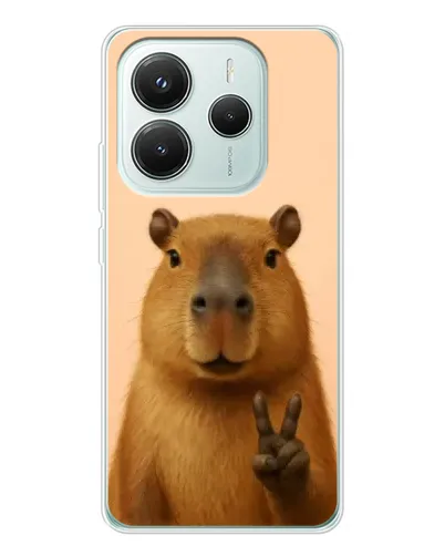 Чехол для Xiaomi Redmi Note 14 5G с картинкой «Капибара виктория» Чехол для Xiaomi Redmi Note 14 5G с картинкой «Капибара виктория»