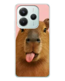 Чехол для Xiaomi Redmi Note 14 5G с картинкой «Капибара с языком» Чехол для Xiaomi Redmi Note 14 5G с картинкой «Капибара с языком»