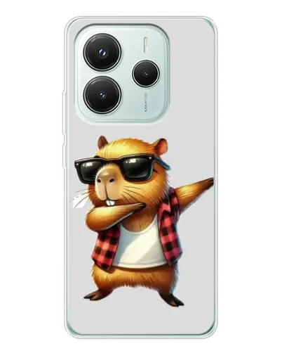 Чехол для Xiaomi Redmi Note 14 5G с картинкой «Капибара рэпер даб» Чехол для Xiaomi Redmi Note 14 5G с картинкой «Капибара рэпер даб»