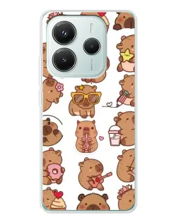 Чехол для Xiaomi Redmi Note 14 5G с картинкой «Стикерпак с капибарами» Чехол для Xiaomi Redmi Note 14 5G с картинкой «Стикерпак с капибарами»