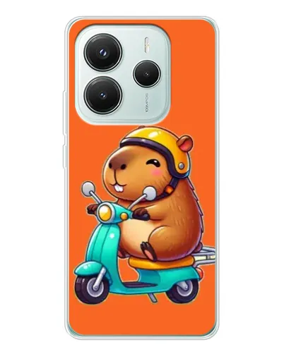Чехол для Xiaomi Redmi Note 14 5G с картинкой «Капибара на скутере» Чехол для Xiaomi Redmi Note 14 5G с картинкой «Капибара на скутере»