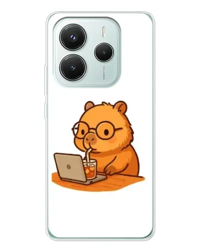 Чехол для Xiaomi Redmi Note 14 5G с картинкой «Капибара с ноутбуком» Чехол для Xiaomi Redmi Note 14 5G с картинкой «Капибара с ноутбуком»