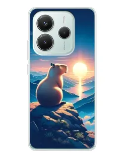 Чехол для Xiaomi Redmi Note 14 5G с картинкой «Закат солнца с капибарой» Чехол для Xiaomi Redmi Note 14 5G с картинкой «Закат солнца с капибарой»