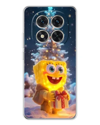 Чехол для Xiaomi Redmi Note 14 Pro 5G с картинкой «Рождественский Спанч Боб»