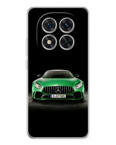 Чехол для Xiaomi Redmi Note 14 Pro 5G с картинкой «Mercedes — неоновый лого»