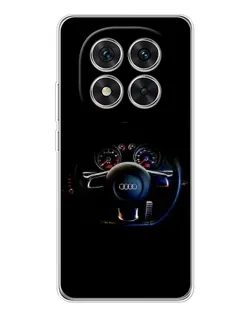 Чехол для Xiaomi Redmi Note 14 Pro 5G с картинкой «Салон Audi — руль»