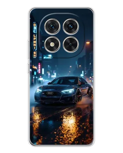 Чехол для Xiaomi Redmi Note 14 Pro 5G с картинкой «Ночной город и Audi»