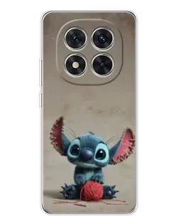 Чехол для Xiaomi Redmi Note 14 Pro 5G с картинкой «Стич на коричневом фоне»