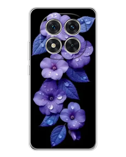 Чехол для Xiaomi Redmi Note 14 Pro 5G с картинкой «Фиолетовые цветы с росою»