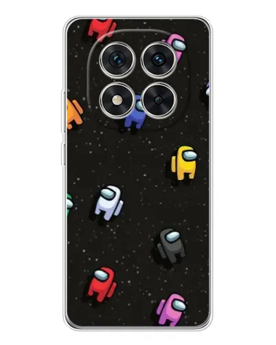 Чехол для Xiaomi Redmi Note 14 Pro Plus с картинкой «Космический паттерн Among Us»