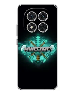 Чохол для Xiaomi Redmi Note 14 Pro Plus з картинкою «Minecraft Diamond лого»