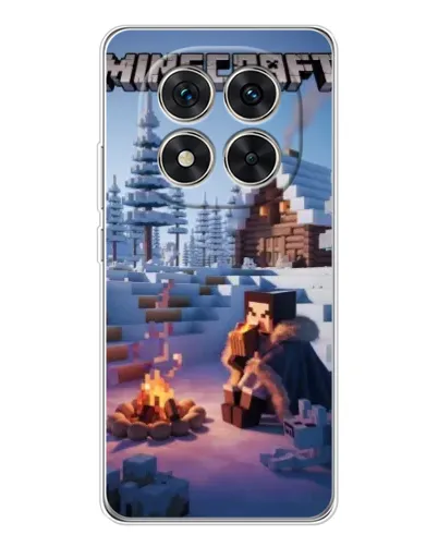 Чехол для Xiaomi Redmi Note 14 Pro Plus с картинкой «Зимний Minecraft»