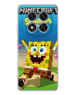 Чохол для Xiaomi Redmi Note 14 Pro Plus з картинкою «Губка Боб Minecraft»