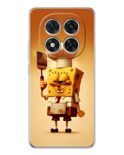 Чехол для Xiaomi Redmi Note 14 Pro Plus с картинкой «Губка Боб повар»