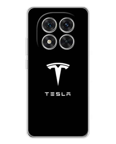 Чехол для Xiaomi Redmi Note 14 Pro Plus с картинкой «Tesla White Logo»
