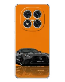 Чехол для Xiaomi Redmi Note 14 Pro Plus с картинкой «Оранжевый Mercedes AMG»