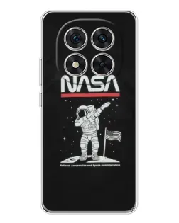 Чехол для Xiaomi Redmi Note 14 Pro с картинкой «NASA — шагаем по Луне»