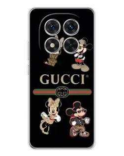 Чехол для Xiaomi Redmi Note 14 Pro с картинкой «Gucci — герои Disney и монограмма»