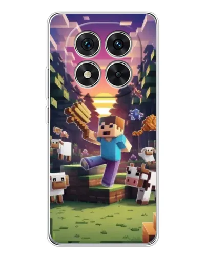 Чехол для Xiaomi Redmi Note 14 Pro с картинкой «Стив на ферме»
