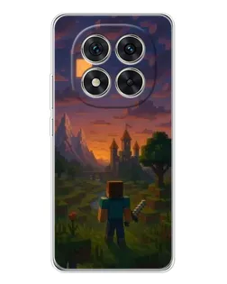 Чехол для Xiaomi Redmi Note 14 Pro с картинкой «Стив у башни» Чехол для Xiaomi Redmi Note 14 Pro с картинкой «Стив у башни»