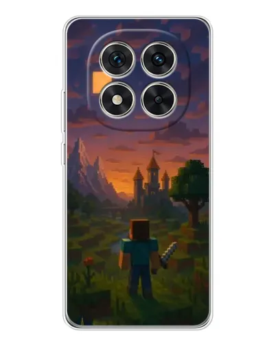 Чехол для Xiaomi Redmi Note 14 Pro с картинкой «Стив у башни»