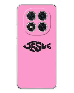 Чехол для Xiaomi Redmi Note 14 Pro с картинкой «Розовый символ  Jesus»