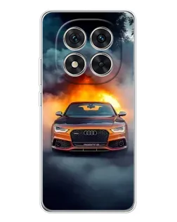 Чехол для Xiaomi Redmi Note 14 Pro с картинкой «Audi в огненном дыму»