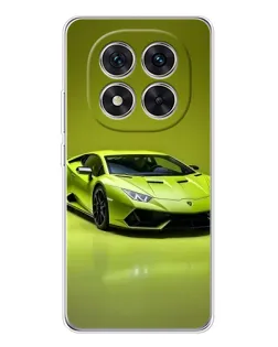 Чехол для Xiaomi Redmi Note 14 Pro с картинкой «Салатовый Lamborghini Huracan»